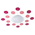 Eglo Viki 1 loftlampe med pink blomster Ø61,5 cm